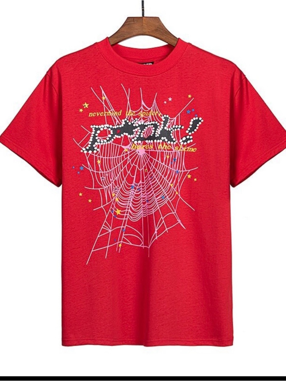 Red Spiderweb Graphic Short Sleeve Tee